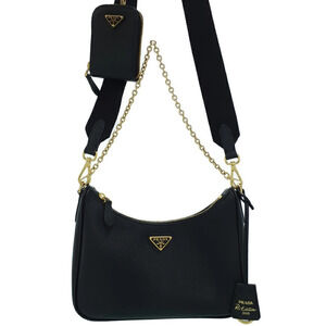 Prada ReEdition 2005 ReNylon Chain Bag Black
